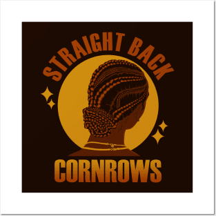 Black Girl Hairstyles- Straight Back Cornrows Posters and Art